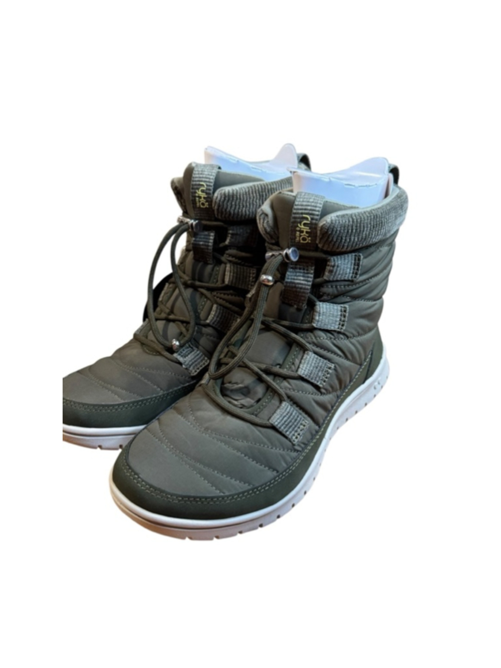 Women's Ryka Winter & Rain Boots Green White Size 8wide